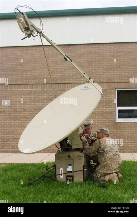 Satellite Communication Systems Operator Maintainers Hi Res Stock
