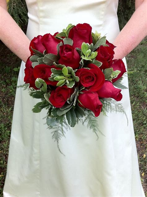 Bridesmaid posies with 3 velvet red roses, bound in black satin and pinned with pearls. The Enchanted Petal: stein florist | Rose wedding theme ...