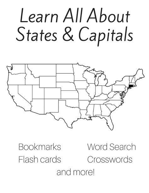 Free 50 States And Capitals Printable Workbook States And Capitals