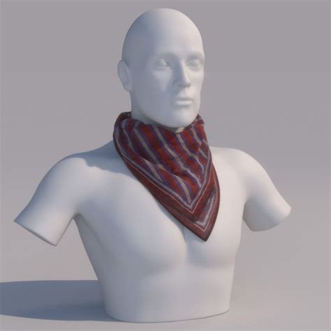 Kerchief Realistic With Mannequin Bust Bandana Headscarf Hanky