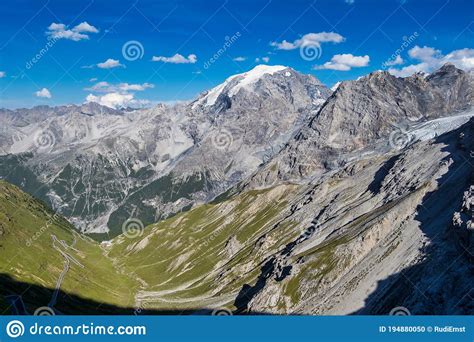 Italy Stelvio National Park Famous Road To Stelvio Pass In Ortler
