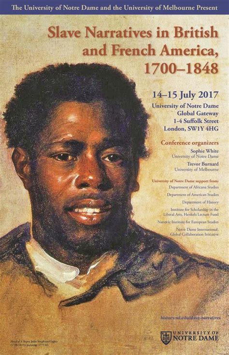 Slave Narratives In British And French America 1700 1848 Events Department Of History