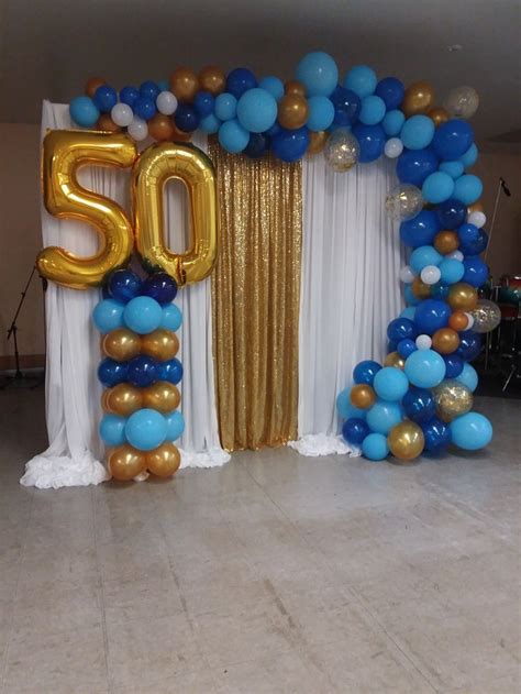 Balloon Garland For A 50 Year Anniversary 50th Birthday Balloons