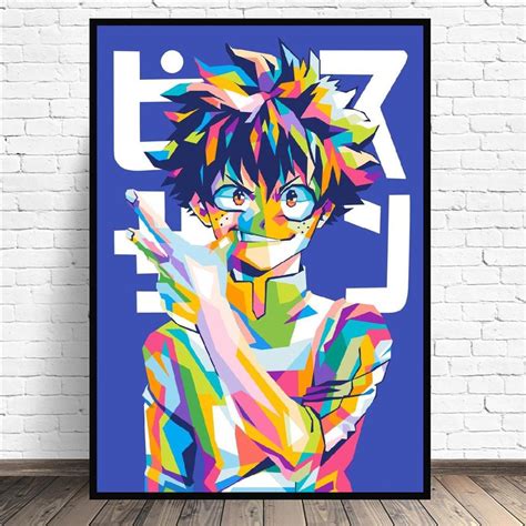 Deku My Hero Academia Art Level Anime Art Canvas Poster Prints Home