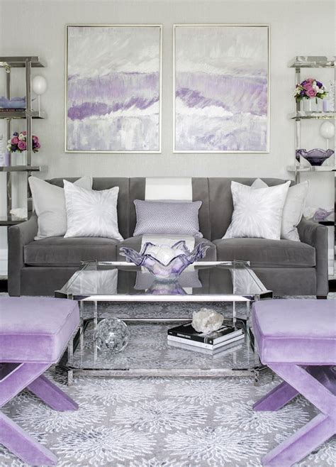 Lavendar And Gray Glam Lavendergrey Livingroom Design De Sala De