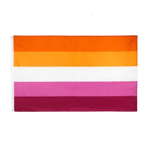 5 Stripe Lesbian Sunset Pride Flag ⋆ Pride Shop Nz