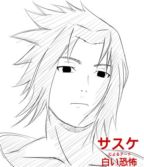 Manga Style Sketch Of Sasuke From Naruto Shippuden By Chrystiancomics