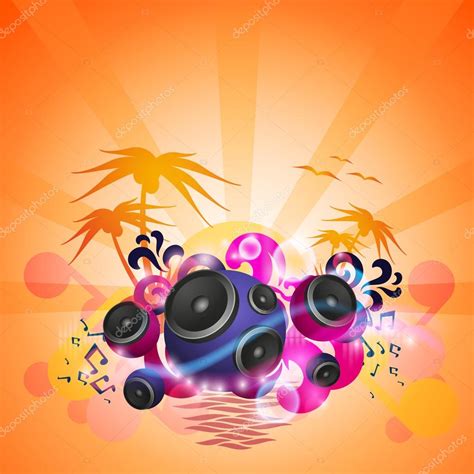 Disco Dance Tropical Music Flyer Stock Vector Image By ©vadimrysev