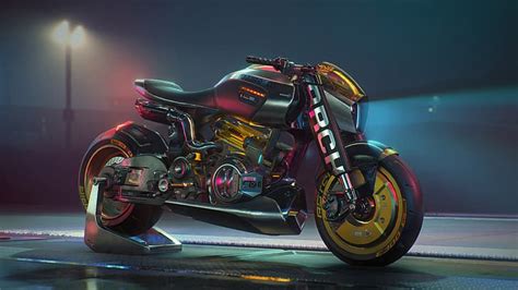 Hd Wallpaper Arch Motorcycle Video Games Video Game Art Cyberpunk