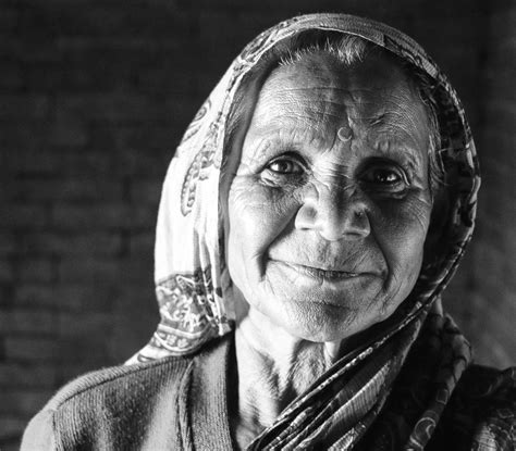 An Old Woman Smiles In Black And White Eye Photography Portrait Art Photography