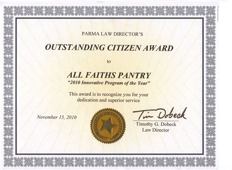 Outstanding Citizen Award