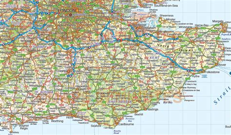 Vector South East England Map County Political Road And