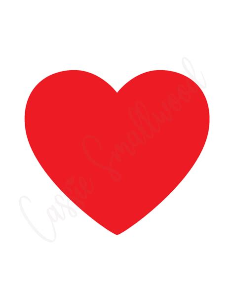 Printable Red Heart Template