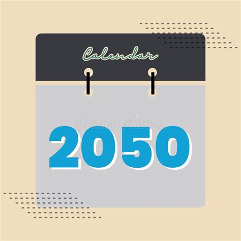 2050 Calendar Page Design 2050 Calendar Cover Page Design Stock Vector