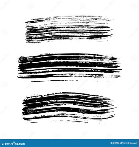 Schwarzer Pinselstrich Mit Transparentem Hintergrund Vektor Abbildung