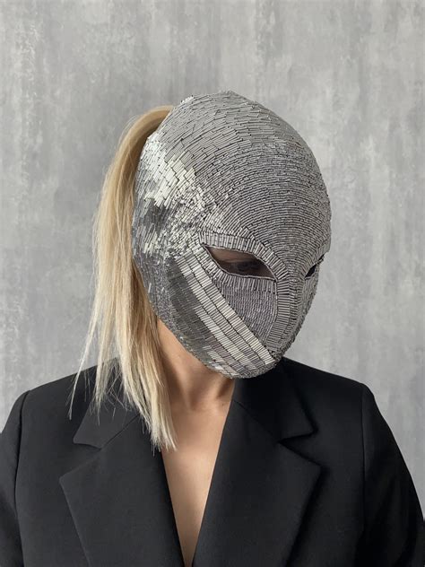 Full Head Mask Face Fashion Mask Haute Couture Mask Custom Etsy