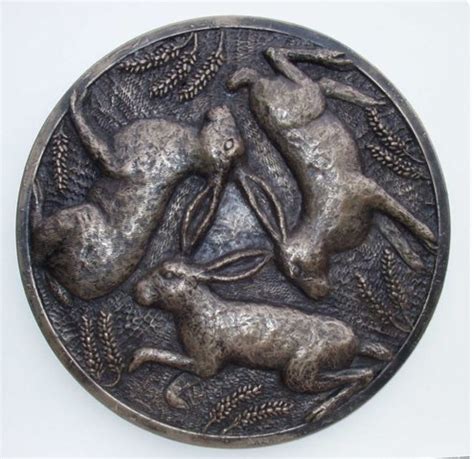 Three Hare Symbol Sculpture Is An Ancient Symbol Of Three Hares Or Rabbits Running In A Circle