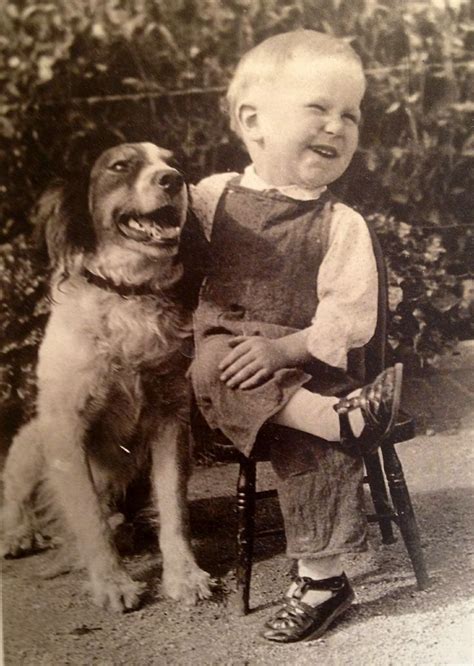 Adorable Grins A Boy And His Dog Vintage Children Photos Vintage
