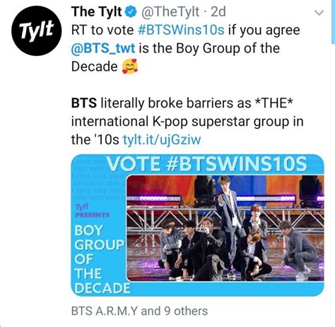Last Day To Vote Bts As Boy Group Of The Decade Bts Amino