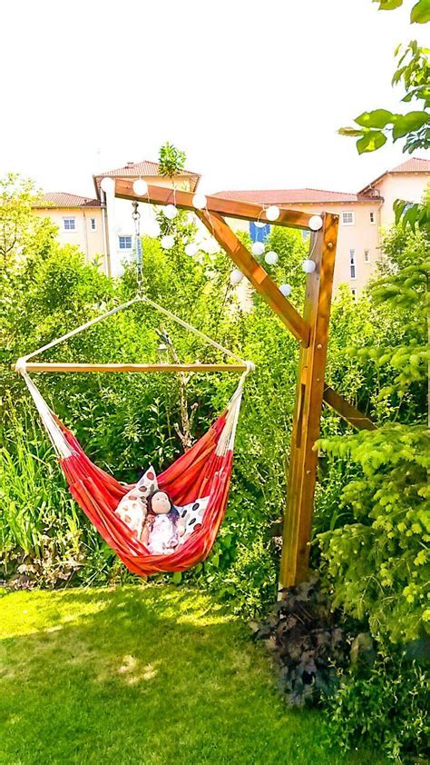 Diy Hanging Chair Frame Made From The Wood Of An Old Swing Built Like