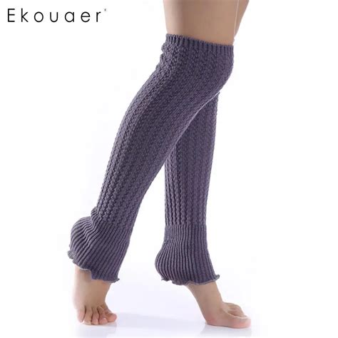 Ekouaer Women Leg Warmers Winter Soft Casual Anti Friction Solid