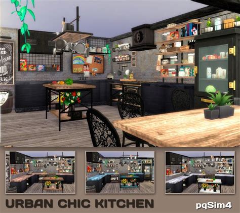 The Best Urban Chic Kitchen Set By Pqsim4 Sims The Sims