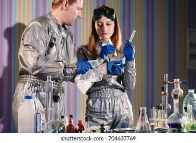Experiments Chemistry Lab Conducting Experiment Laboratory Stock Photo