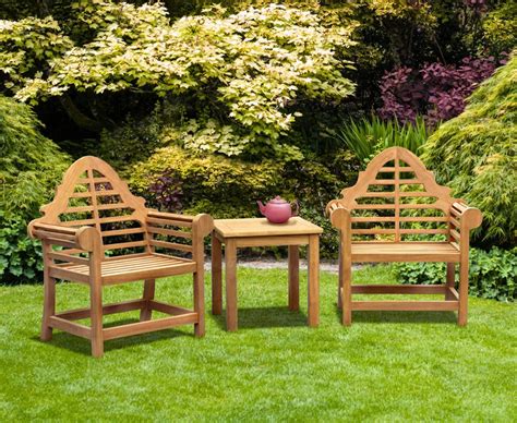 Lutyens Style Teak 2 Seater Garden Set By Jati