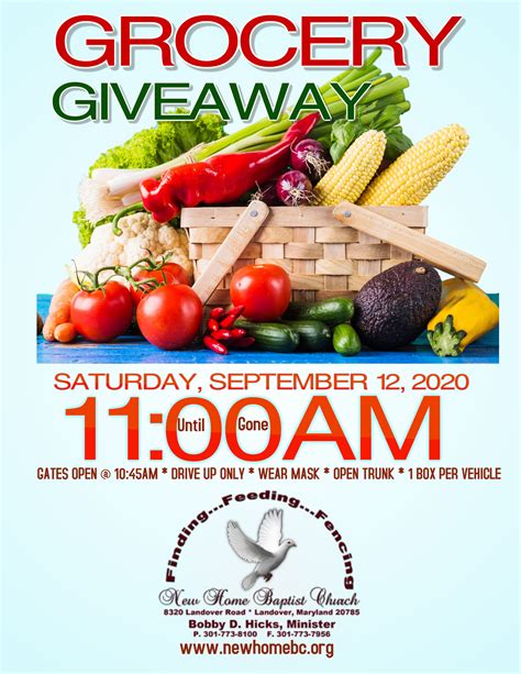 Maybe you would like to learn more about one of these? Food Giveaway (Begins 11 AM until gone) | New Home Baptist ...
