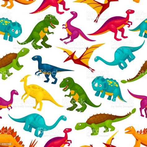Play the free gumball game, dino donkey dash and other gumball games at cartoon network. Cartoon Dinosaurs Children Seamless Pattern Stock Illustration - Download Image Now - iStock