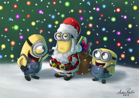 Minions In Christmas By Andrearegolini On Deviantart