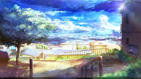 Landscape Anime Painting Hd Wallpapers Wallpaper Cave