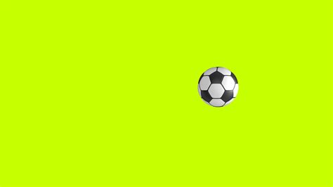 Football Green Screen 2d Animation 4kfootball Rotating And Moving On