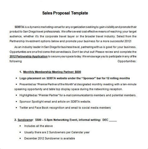 Sales Proposal Templates 19 Free Word Excel Pdf Ppt Format