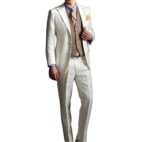 The Great Gatsby Three Piece Off White Suit