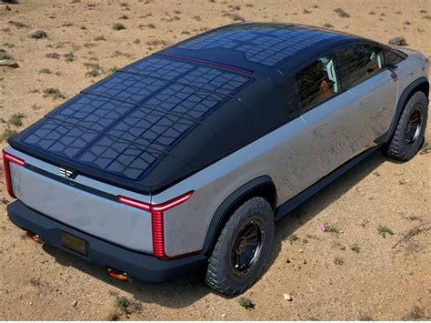 This Electric And Solar Truck Is A Tesla Cybertruck Look Alike And It