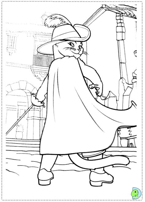 Puss In Boots Coloring Page Coloring Pages