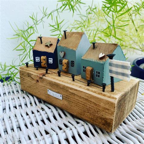 Driftwood Home Front Cottages With Flag Etsy Uk Driftwood Art Diy