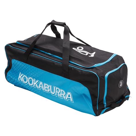 Kookaburra Pro 20 Wheelie Cricket Bag Black Blue Poobie Naidoos