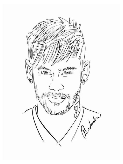 Neymar coloring pages