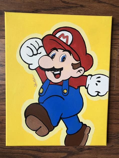 Super Mario Custom Piece 11x14 Acrylic Paint On Canvas Board