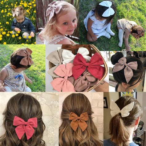 Top Qualityfabric Bows Hair Bow Hair Clips Sailor Bow Clips Cotton Fabric Bow Hairgrips Girls