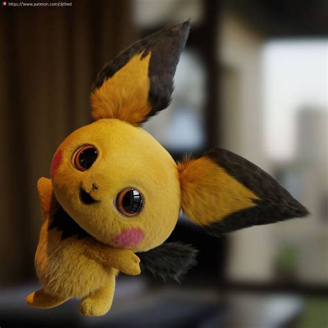 Realistic Pichu Render By Therealdjthed On Deviantart Pikachu Art