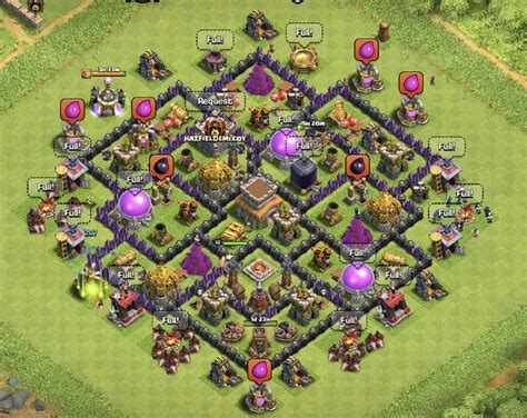 Clash Of Clans Level 8 Town Hall Defense Layout