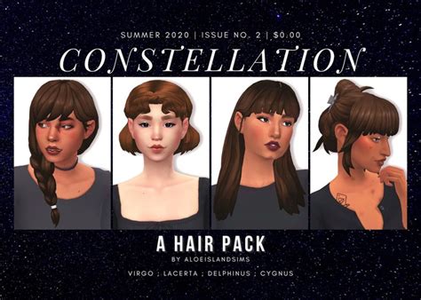 Constellation Hair Pack Hair Pack Ts4 Hair Sims 4 Mm Cc