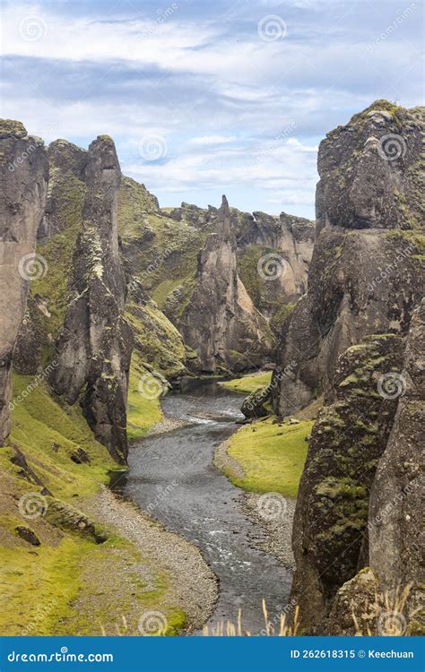 Fjadrargljufur Is A Beautiful Dramatic Canyon In South Iceland And