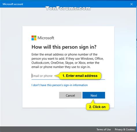 Add Local Account Or Microsoft Account In Windows 10 Tutorials