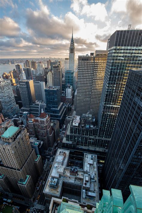 A View Of The Chrysler Building From Above In New York City Ellis