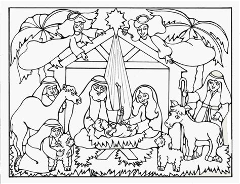 Coloring Pages Coloring Pages Nativity Scene Printable For Kids