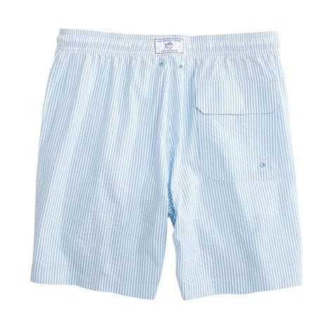 Southern Tide Seersucker Swim Trunk In Ocean Channel Country Club Prep